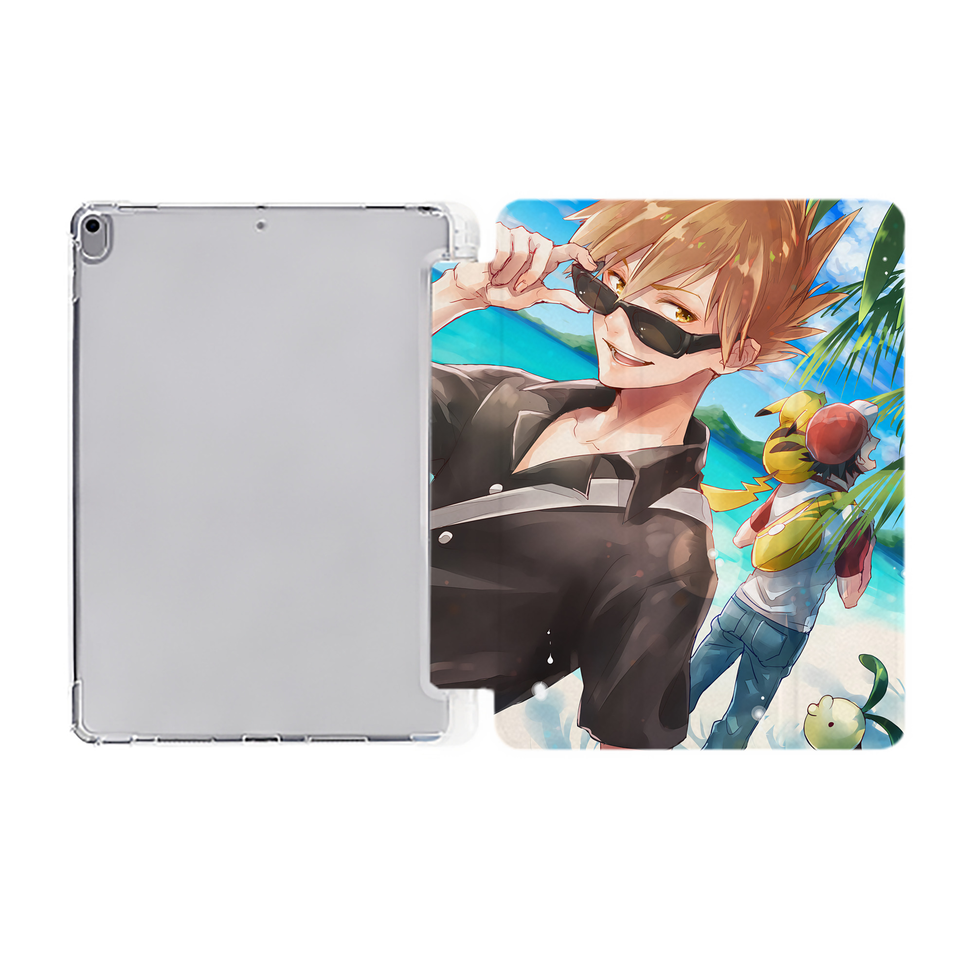 （画像用） ポケットモンスター Pokémon IPad ケース ペン収納付き 三つ折りスタンド PUレザー×シリコン 対応機種9.5/10.5/10.9インチ